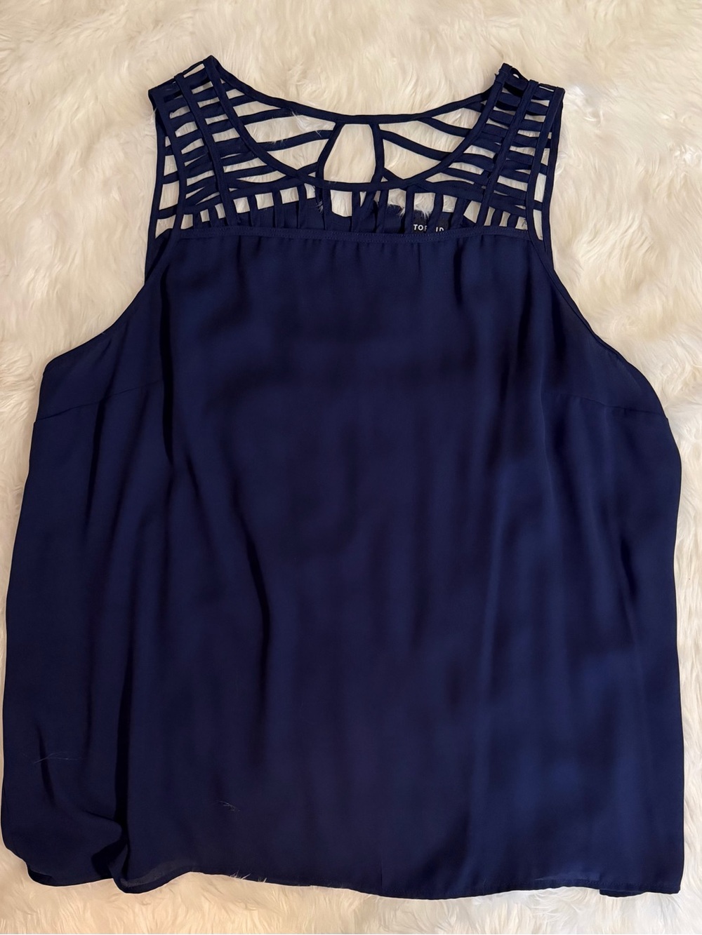 torrid Navy Lattice Yoke Sleeveless Camisole